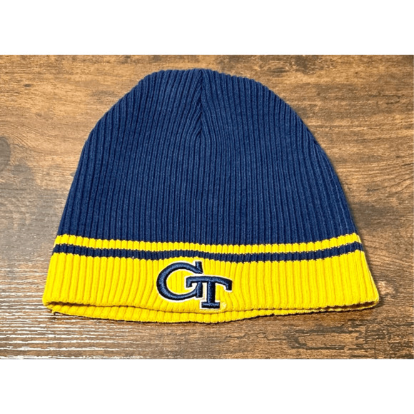 Vintage Georgia Tech Yellow Jackets The Game Blue & Gold Beanie - Picture 2 of 8